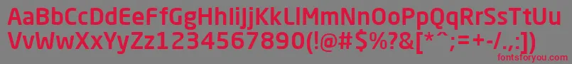 NeoSansProMedium Font – Red Fonts on Gray Background