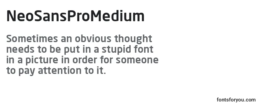NeoSansProMedium Font