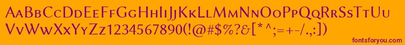 LinbiolinumAs Font – Purple Fonts on Orange Background