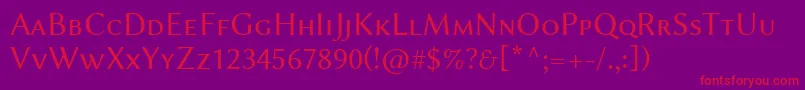 LinbiolinumAs Font – Red Fonts on Purple Background