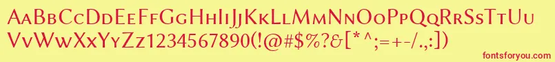 LinbiolinumAs Font – Red Fonts on Yellow Background