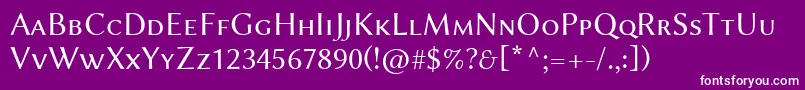 LinbiolinumAs Font – White Fonts on Purple Background