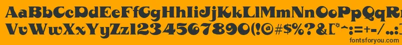 MahoneyRegular Font – Black Fonts on Orange Background