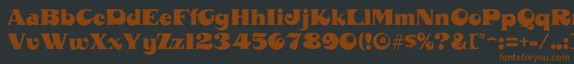 MahoneyRegular Font – Brown Fonts on Black Background