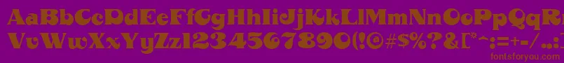 MahoneyRegular Font – Brown Fonts on Purple Background