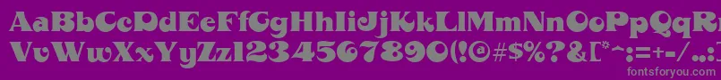 MahoneyRegular Font – Gray Fonts on Purple Background