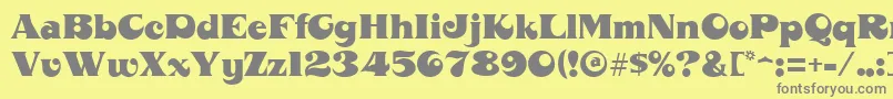 MahoneyRegular Font – Gray Fonts on Yellow Background