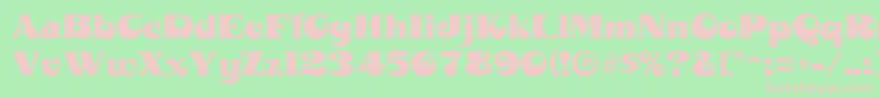 MahoneyRegular Font – Pink Fonts on Green Background