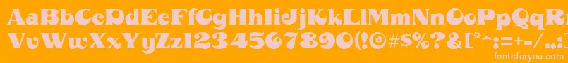 MahoneyRegular Font – Pink Fonts on Orange Background