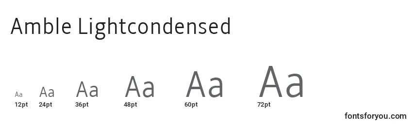 Amble Lightcondensed Font Sizes