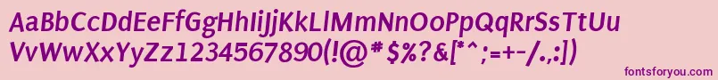 PuritanBoldItalic Font – Purple Fonts on Pink Background