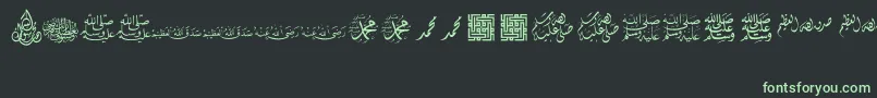 AlawiSymbols Font – Green Fonts on Black Background