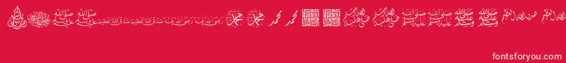 Fonte AlawiSymbols – fontes rosa em um fundo vermelho