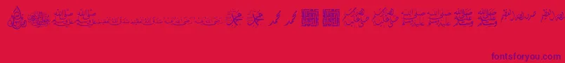 AlawiSymbols Font – Purple Fonts on Red Background