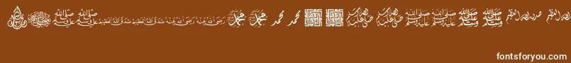 フォントAlawiSymbols – 茶色の背景に白い文字