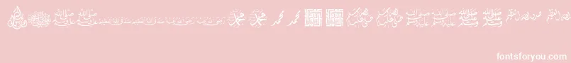 AlawiSymbols Font – White Fonts on Pink Background