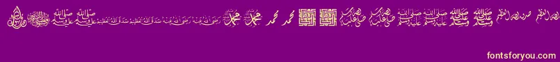 AlawiSymbols Font – Yellow Fonts on Purple Background