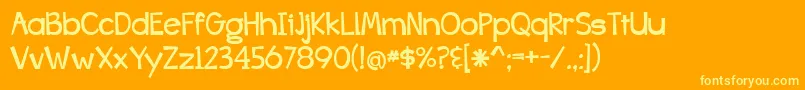 BmdBangWhackPow Font – Yellow Fonts on Orange Background