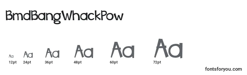 BmdBangWhackPow Font Sizes