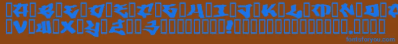 Writers 3 Font – Blue Fonts on Brown Background