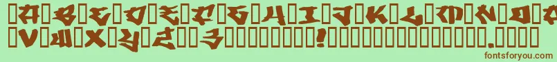 Writers 3 Font – Brown Fonts on Green Background
