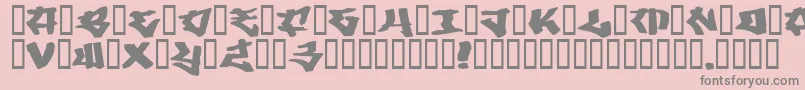 Writers 3 Font – Gray Fonts on Pink Background