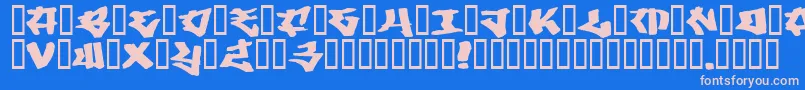 Writers 3 Font – Pink Fonts on Blue Background