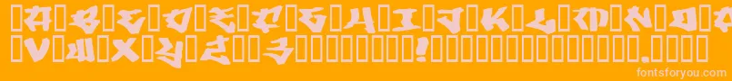 Writers 3 Font – Pink Fonts on Orange Background
