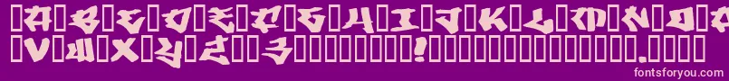 Writers 3 Font – Pink Fonts on Purple Background
