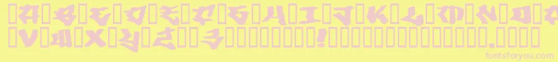 Writers 3 Font – Pink Fonts on Yellow Background