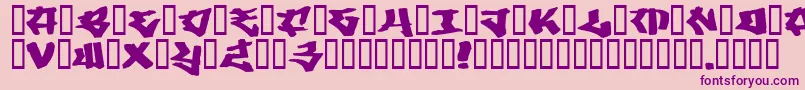 Writers 3 Font – Purple Fonts on Pink Background
