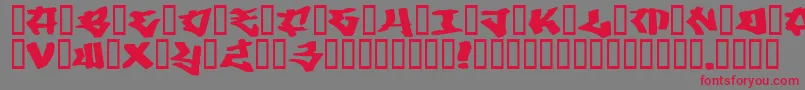Writers 3 Font – Red Fonts on Gray Background