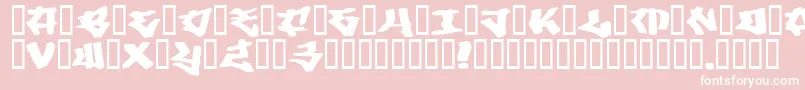 Writers 3 Font – White Fonts on Pink Background