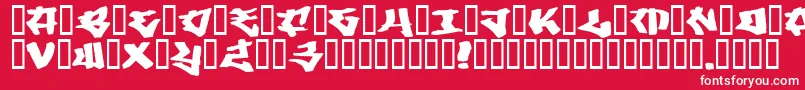 Writers 3 Font – White Fonts on Red Background