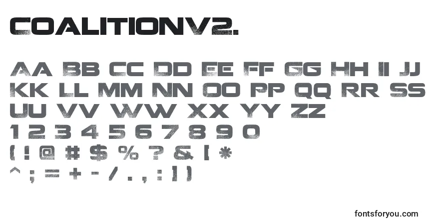 CoalitionV2. Font – alphabet, numbers, special characters