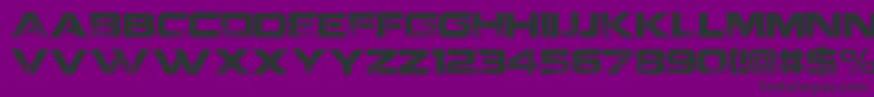 Шрифт CoalitionV2. – чёрные шрифты на фиолетовом фоне