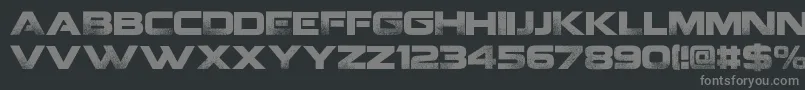 CoalitionV2.-fontti – harmaat kirjasimet mustalla taustalla