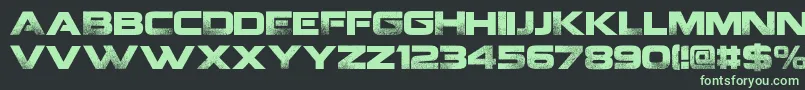 CoalitionV2.-fontti – vihreät fontit mustalla taustalla
