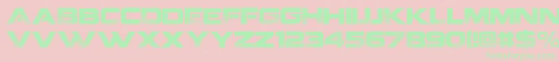 フォントCoalitionV2. – ピンクの背景に緑の文字