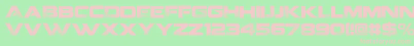 フォントCoalitionV2. – 緑の背景にピンクのフォント