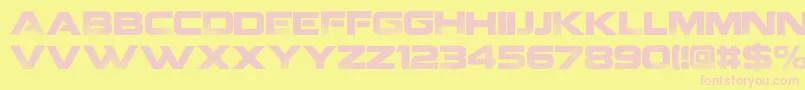 フォントCoalitionV2. – ピンクのフォント、黄色の背景