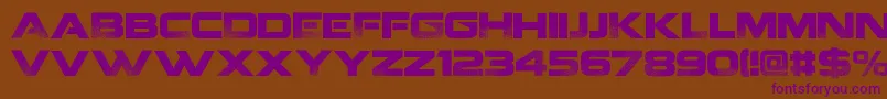 Шрифт CoalitionV2. – фиолетовые шрифты на коричневом фоне