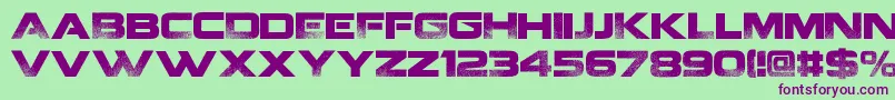 CoalitionV2.-fontti – violetit fontit vihreällä taustalla
