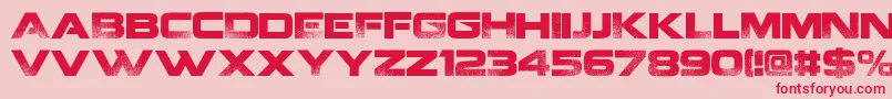 CoalitionV2. Font – Red Fonts on Pink Background