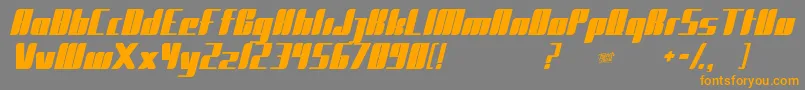 Gent Font – Orange Fonts on Gray Background