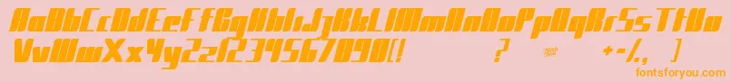 Gent Font – Orange Fonts on Pink Background