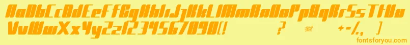 Gent Font – Orange Fonts on Yellow Background