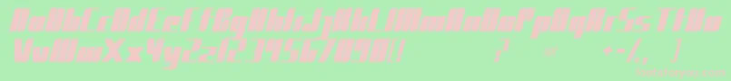 Gent Font – Pink Fonts on Green Background