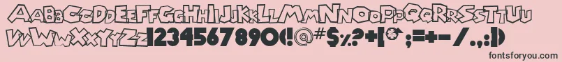 Chlorinp Font – Black Fonts on Pink Background