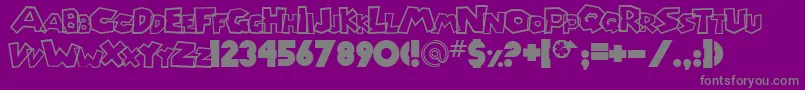 Chlorinp Font – Gray Fonts on Purple Background